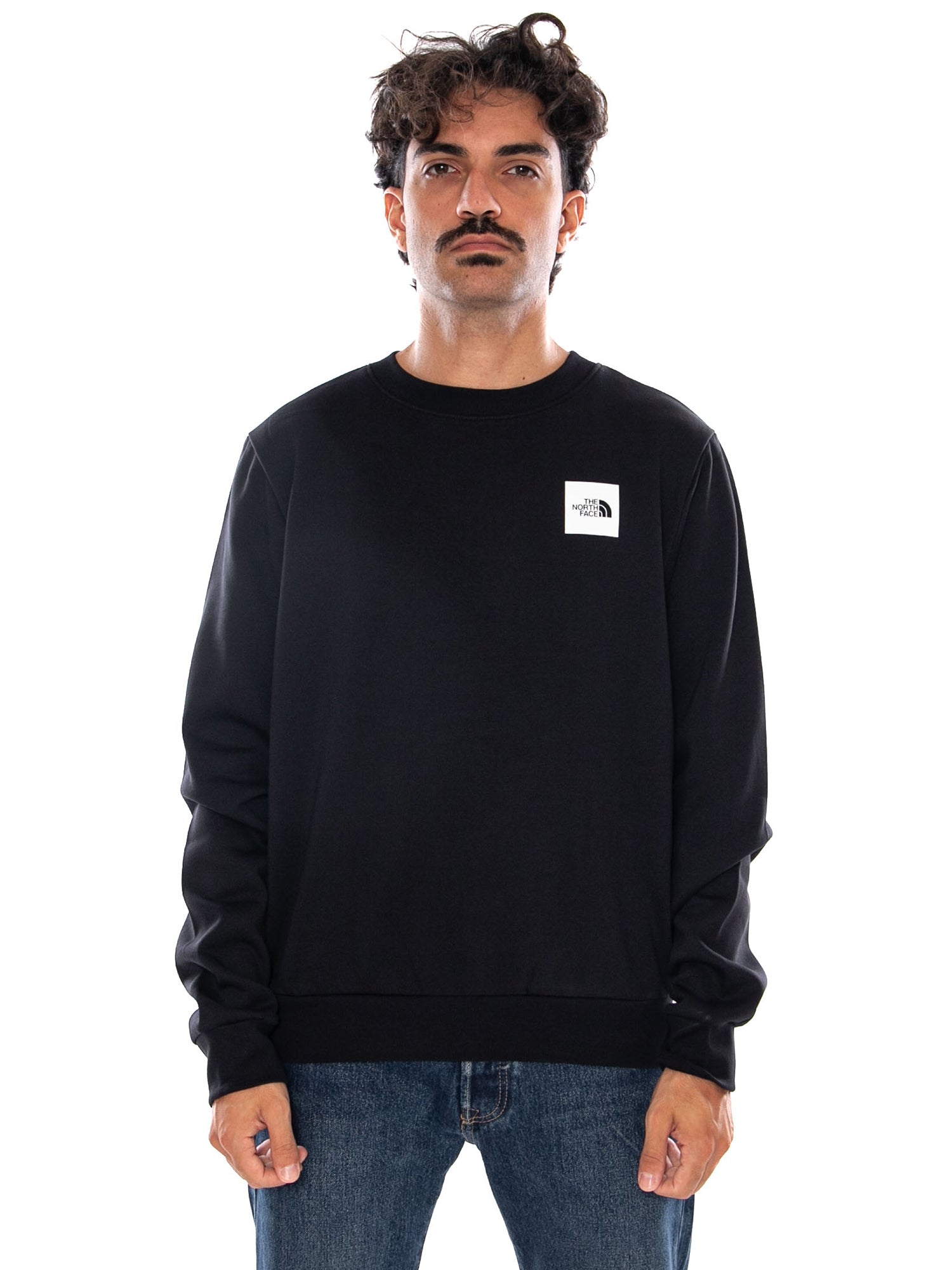 THE NORTH FACE M BOX HD REG CREW TNF BLACK - Felpa Girocollo Uomo Nera NF0A8JAY JK31 THE NORTH FACE 