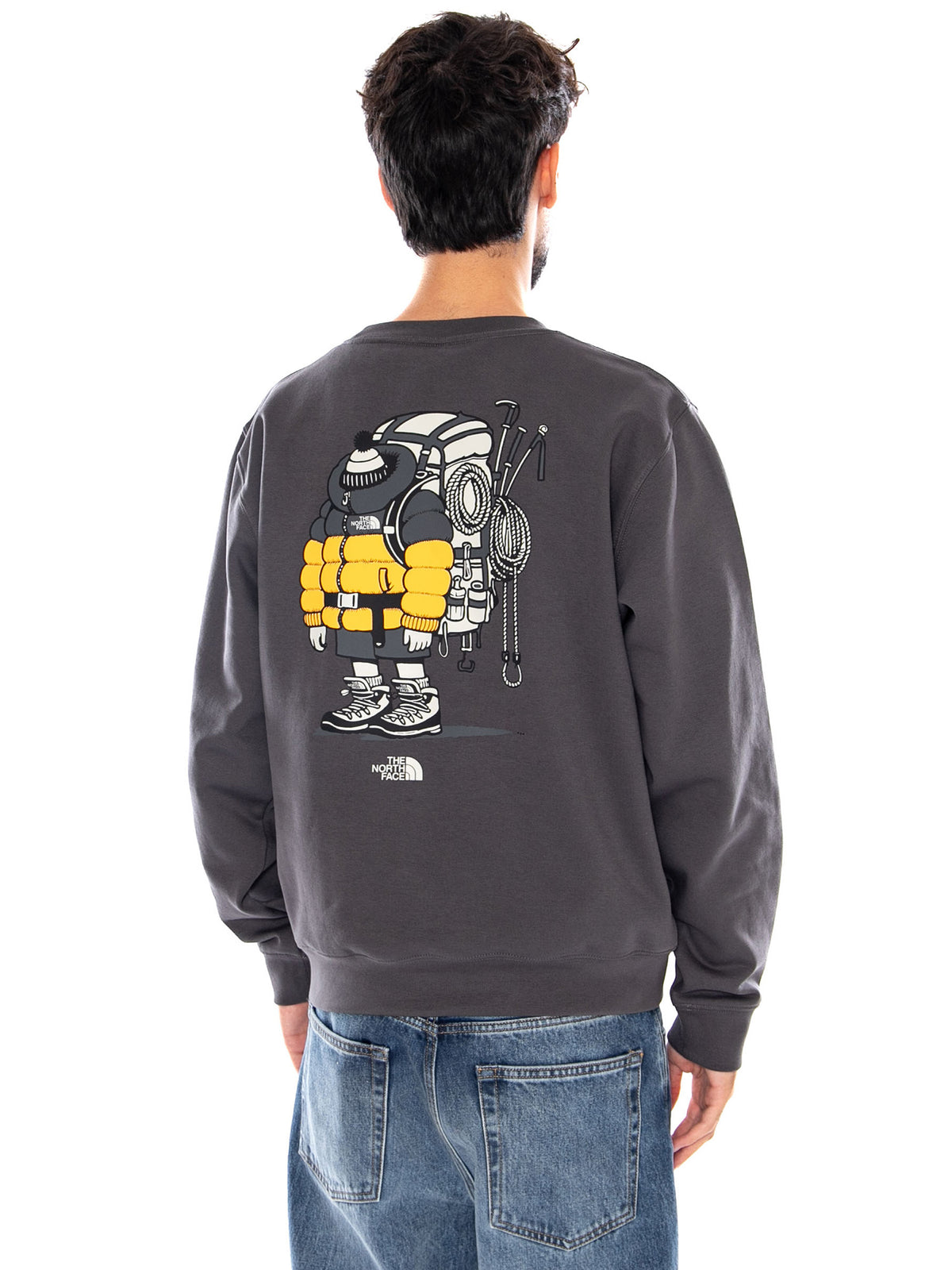 U GEAR UP GET OUT RLX ANTHRACITE H GREY - Felpa Girocollo Uomo Grigia NF0A8JB5 RHI1 THE NORTH FACE 