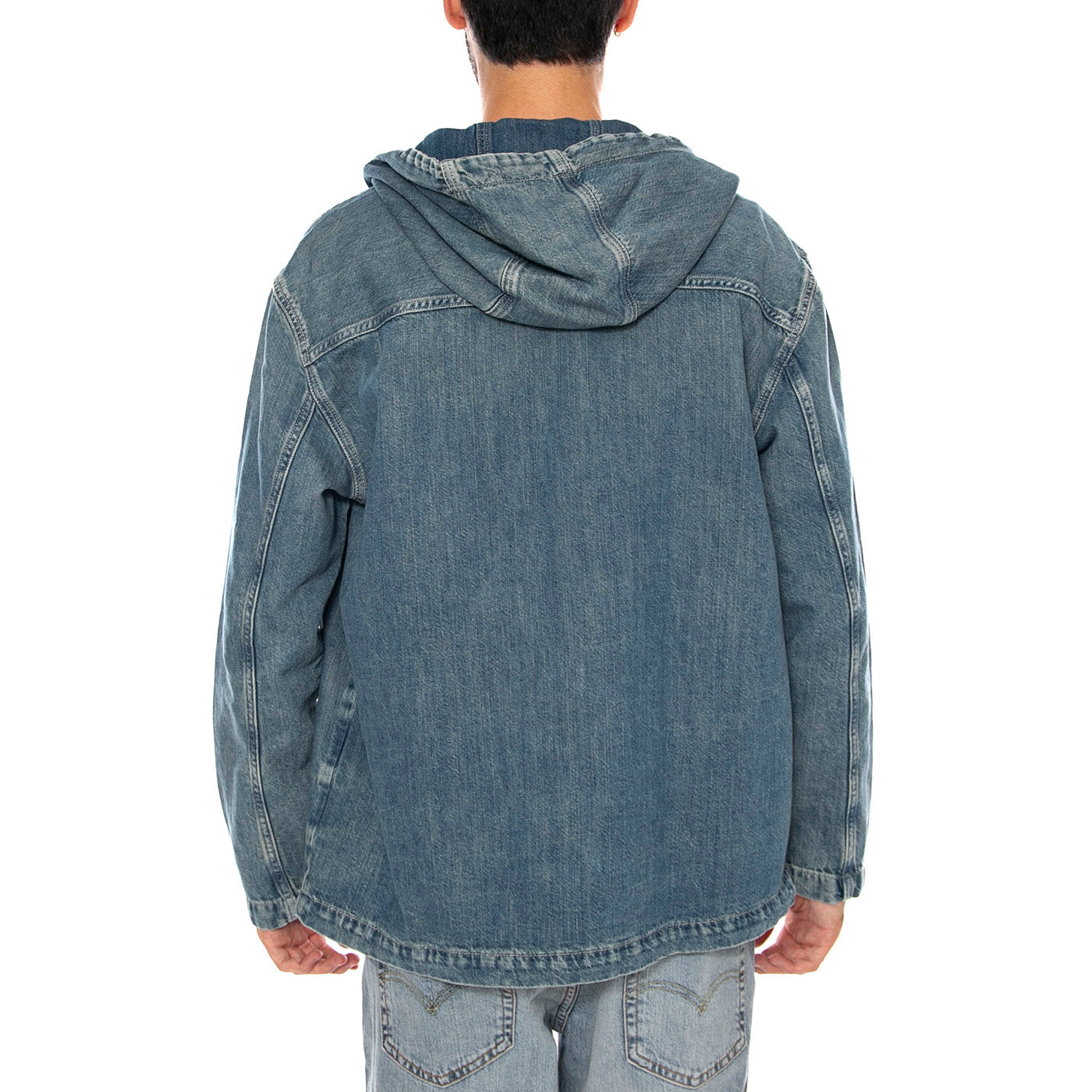 DENIM SAILING JACKET CJ6035 DENIM MEDIUM - Giacca Denim Jeans con Cappuccio Uomo Blu DM0DM23080 1A5 TOMMY HILFIGER 