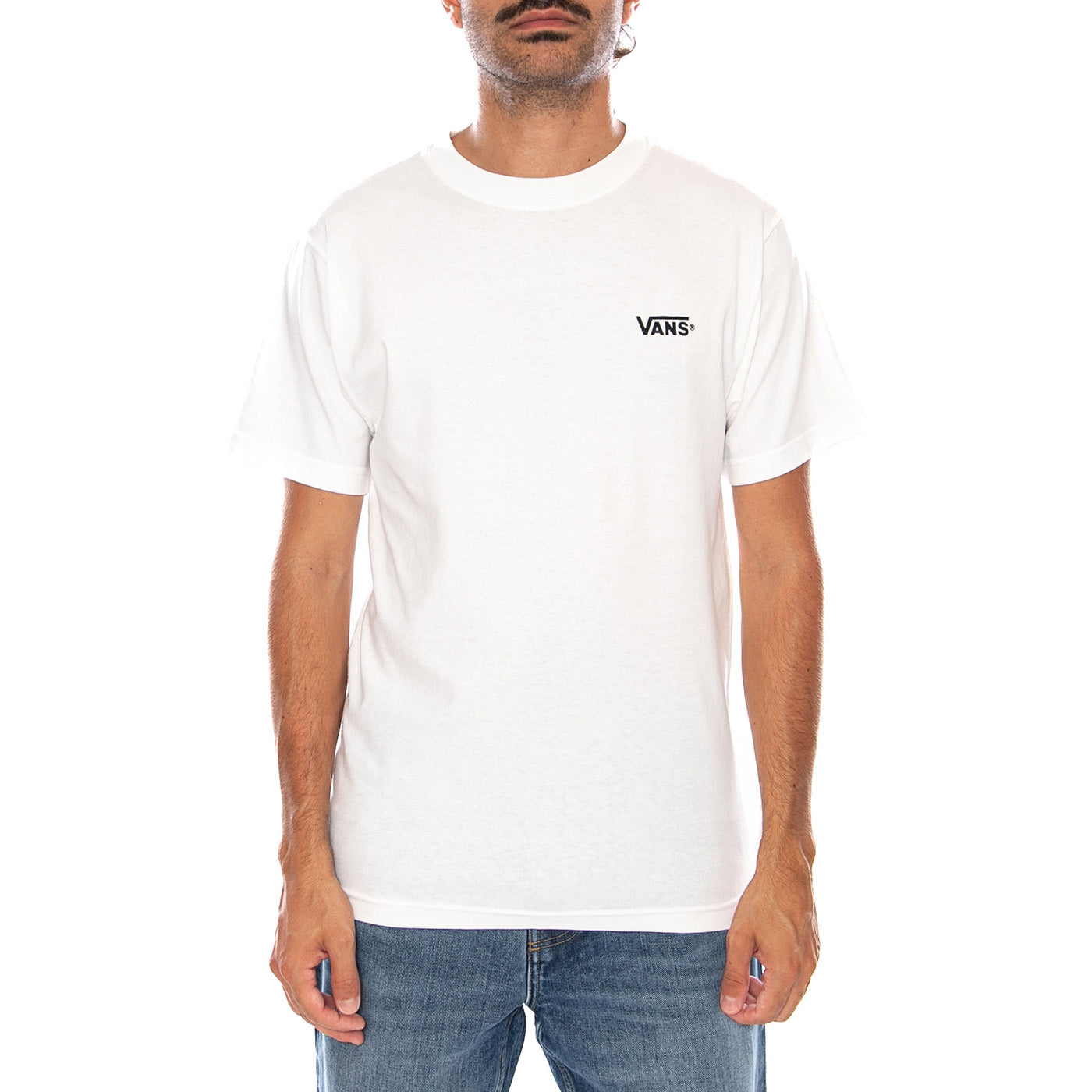 NEW LEFT CHEST SS TEE WHITE / BLACK - Maglietta Girocollo Uomo Bianca VN000TBX YB21 VANS 