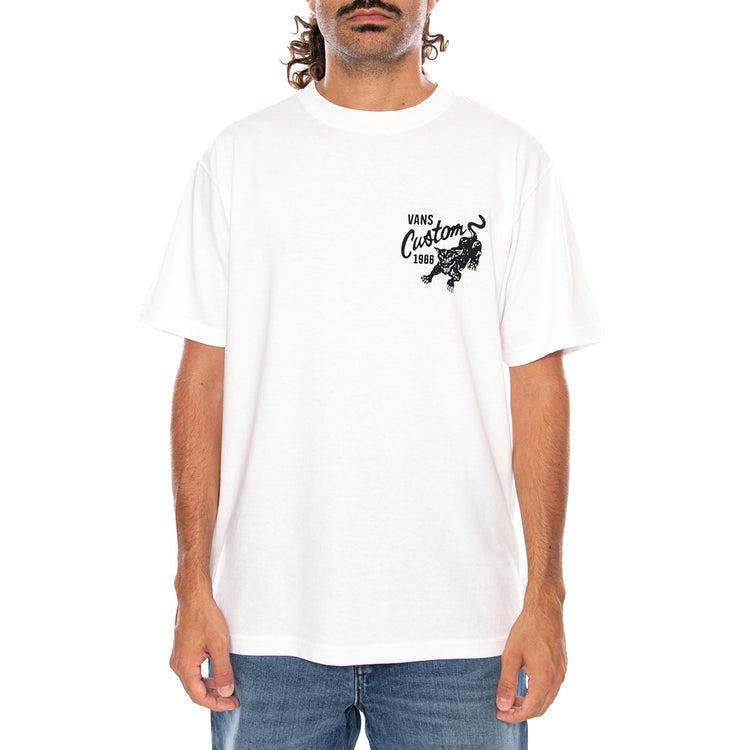CUSTOM CAT SS TEE WHITE - Maglietta Girocollo Uomo Bianca VN000X2S WHT1 VANS 