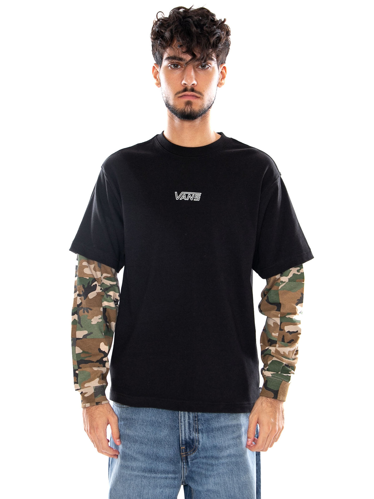 EASY LIVING LS BLACK - Maglietta Maniche Lunghe Uomo Nera VN000XG1 BLK1 VANS 