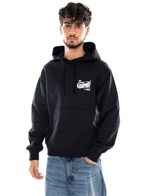 CABALLERO PULLOVER BLACK - Felpa con Cappuccio Uomo Nera VN0010DC BLK1 VANS 