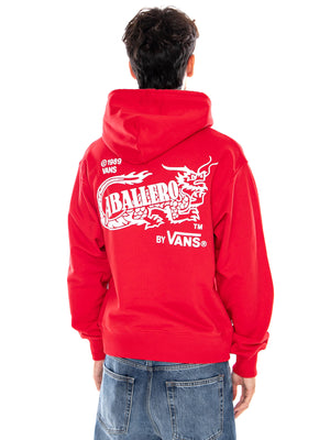 CABALLERO PULLOVER RACING RED - Felpa con Cappuccio Uomo Rossa VN0010DC IZQ1 VANS 