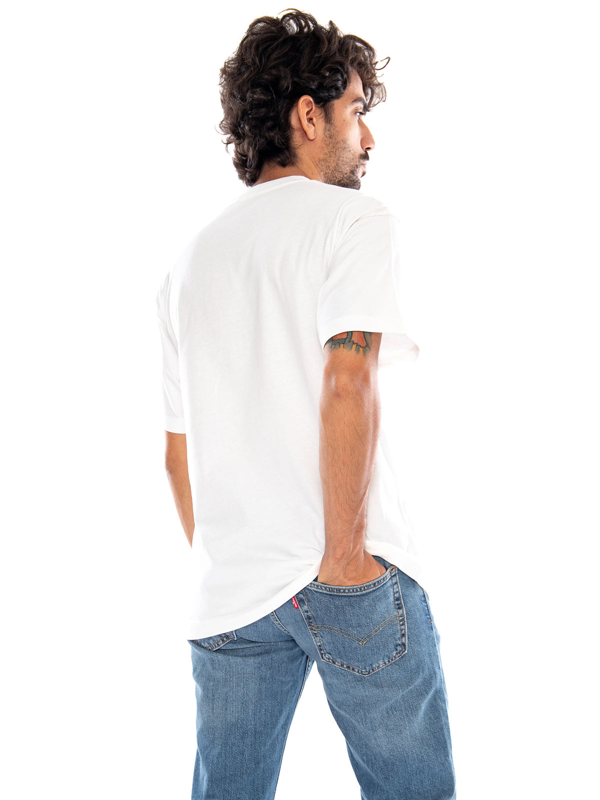 Blocked Box Loose SS White - Maglietta Girocollo Uomo Bianca<BR/><BR/> VN0010FG WHT1 VANS 
