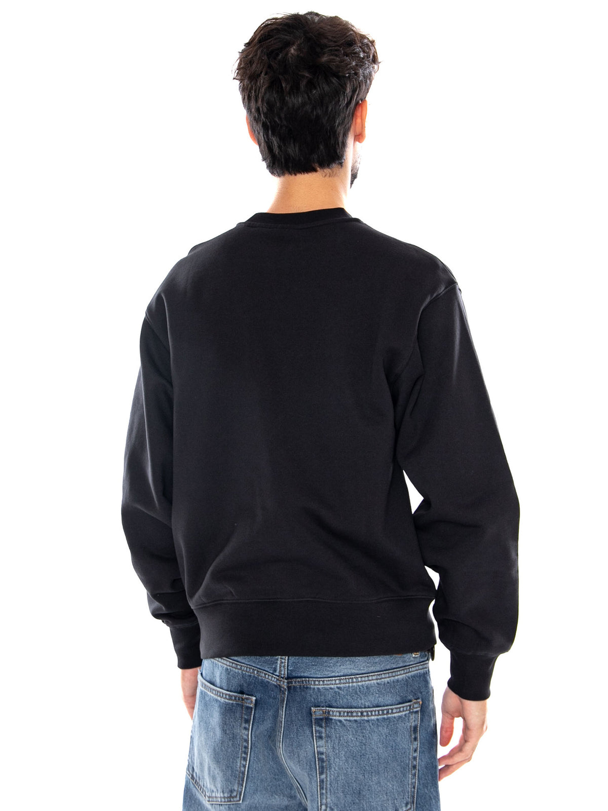 LEFT CHEST II CREW BLACK - Felpa Uomo Nera VN0010G7 BLK1 VANS 