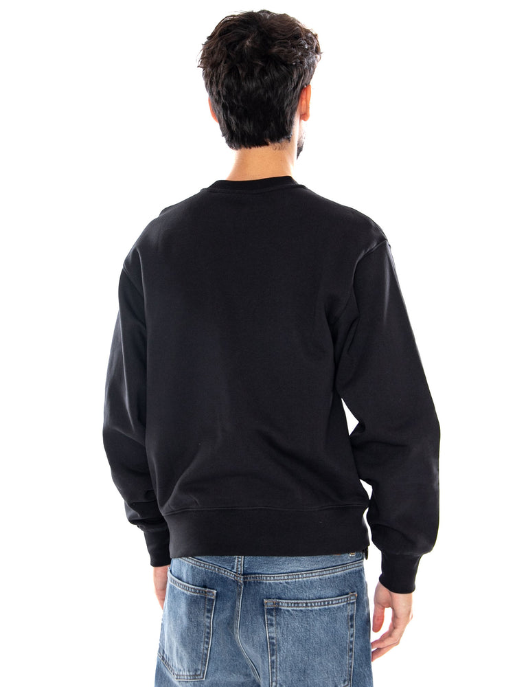 LEFT CHEST II CREW BLACK - Felpa Uomo Nera VN0010G7 BLK1 VANS 