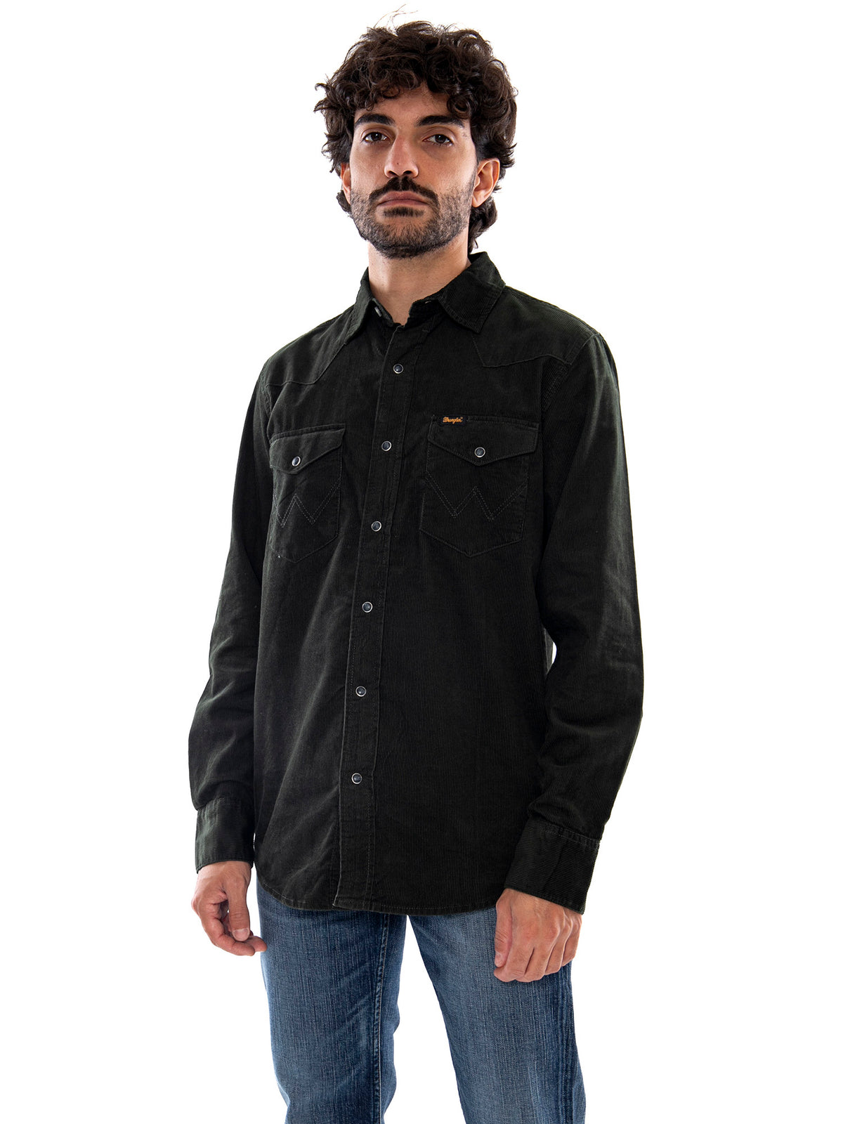 Wrangler Western Shirt Rosin Green - Camicia Western Uomo Verde 112386901 GRN WRANGLER 