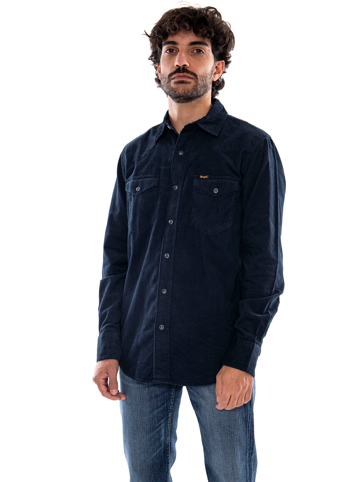 Wrangler Western Shirt Dark Sapphire Blue - Camicia Western Uomo Blu 112386903 BL WRANGLER 