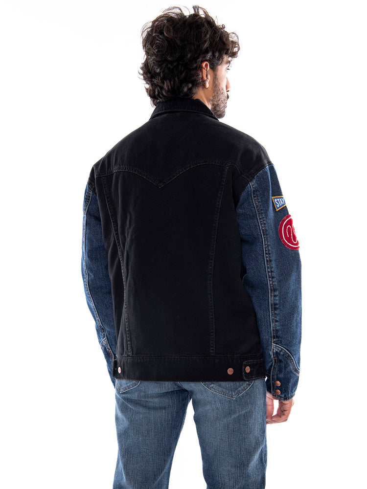 Wrangler Trailrider Jacket Morning Wash Blue - Giacca in Denim Uomo Blu<BR/><BR/> 112386960 BL WRANGLER 