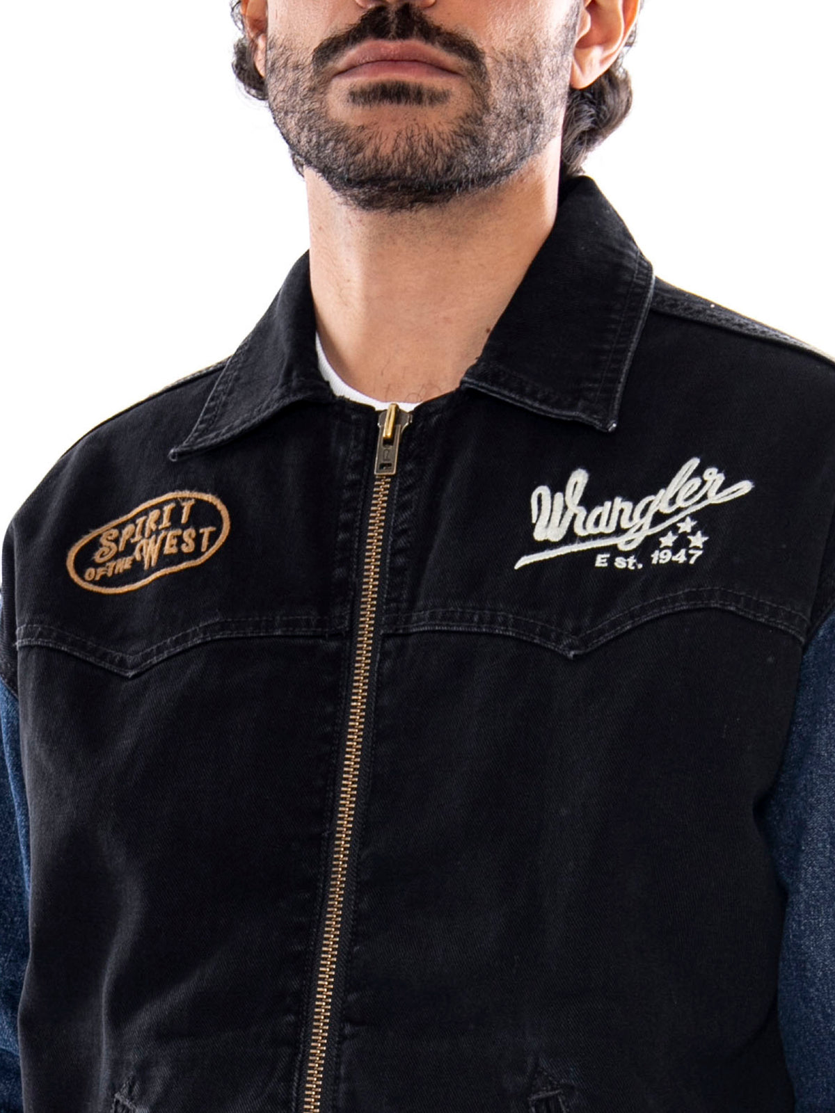 Wrangler Trailrider Jacket Morning Wash Blue - Giacca in Denim Uomo Blu<BR/><BR/> 112386960 BL WRANGLER 