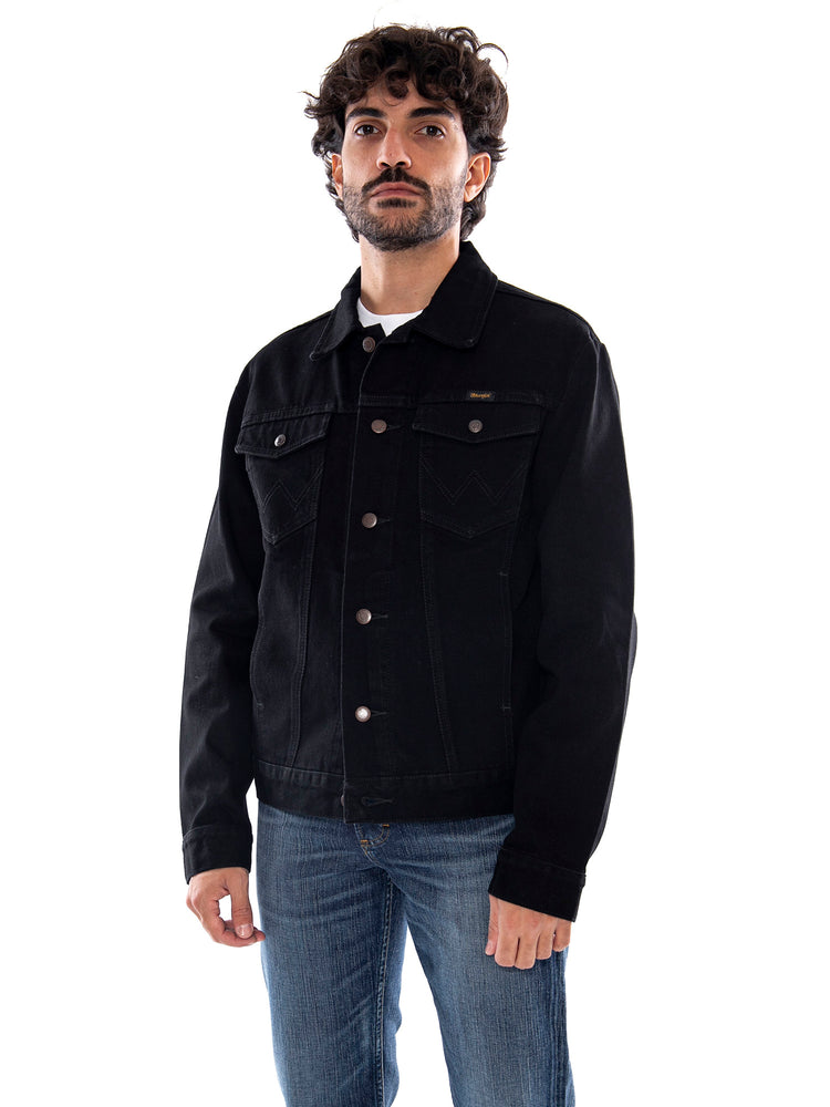 Wrangler Cowboy Cut Jacket Shadow Black - Giacca in Denim Uomo Nera 112387057 BLK WRANGLER 