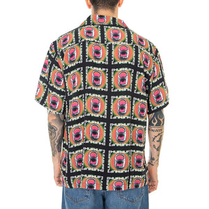 Pop Top - Camicia Maniche Corte Uomo Multicolore BU00164-BLACK . HUF 