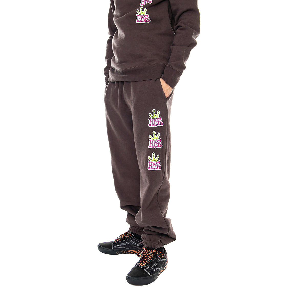Crown Stack - Pantaloni Sportivi Uomo Marroni / Chocolate Brown PT00191-CTBRN . HUF 