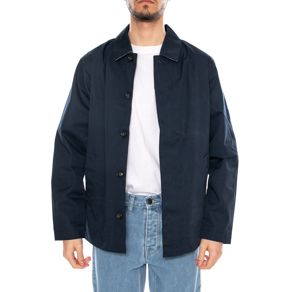 Short Roking Waterproof Jacket Navy - Giacca Uomo Blu Scuro<BR/> MWB1130 NY72 BARBOUR 