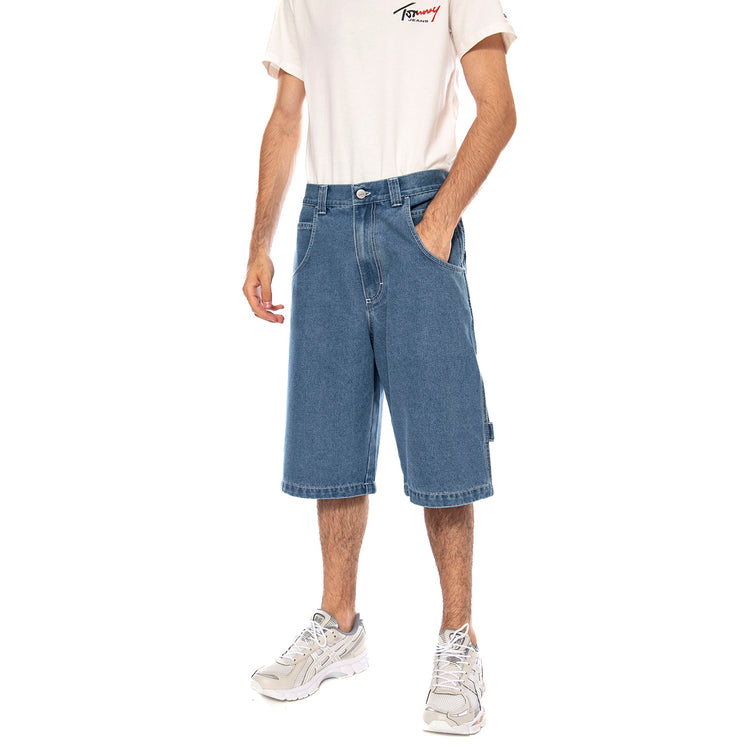 BERMUDA BAGGY LOGO FLUO T. BLUE ONLY ST.W. LIGHT - Bermuda Denim Jeans Uomo Blu R.FLUO - C - DNMB 66A BLUESKIN 