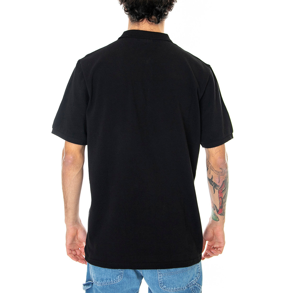 S/S CHASE PIQUE POLO BLACK - Polo Uomo Nera I023807 00FXX CARHARTT WIP 
