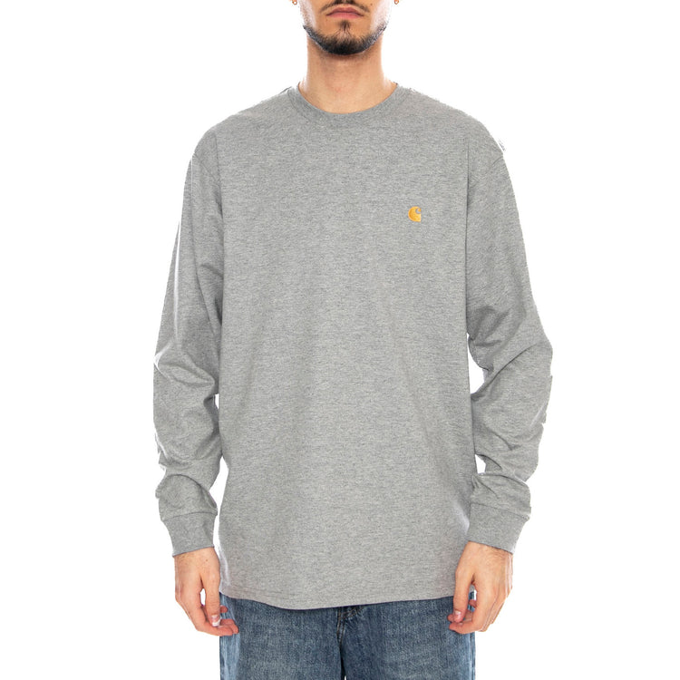 L/S Chase T-Shirt - Maglietta Maniche Lunghe Uomo Grigia I026392 00MXX CARHARTT WIP 