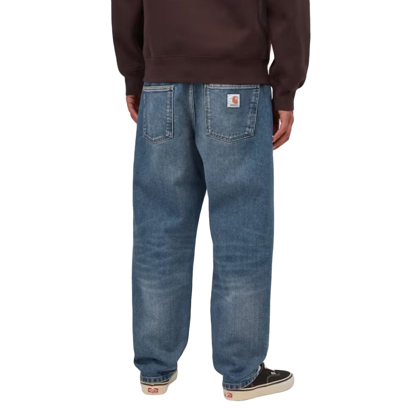 NEWEL PANT BLUE, DARK USED WASH - Pantaloni Denim Jeans Uomo Blu I029208 014L CARHARTT WIP 