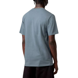 S/S POCKET T-SHIRT VELVET BLUE - Maglietta Girocollo Uomo Blu I030434 3GGXX CARHARTT WIP 