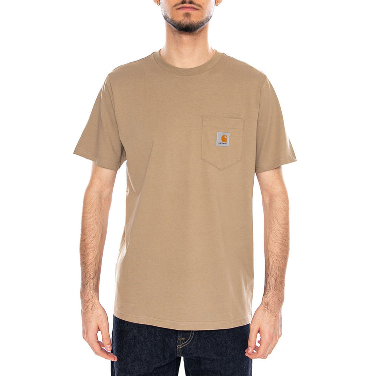 S/S Pocket T-Shirt Iroko - Maglietta Girocollo Uomo Marrone I030434 3IRXX CARHARTT WIP 