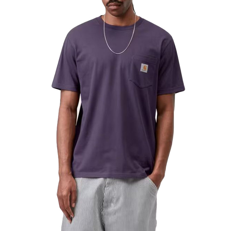 S/S POCKET T-SHIRT LOCKERS - Maglietta Girocollo Uomo Viola I030434 889XX CARHARTT WIP 