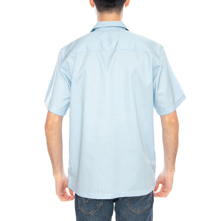 S/S Delray Shirt Icaria / White - Camicia Maniche Corte Uomo Blu I031465 3M3XX CARHARTT WIP 