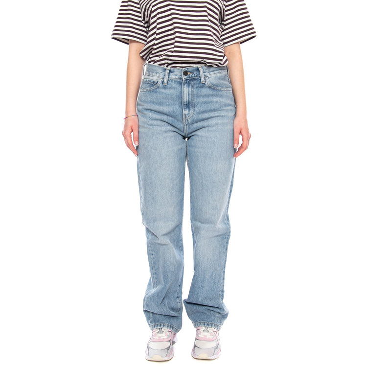 W' Noxon Pant Blue - Pantaloni Denim Jeans Donna Blu I031920 01WU CARHARTT WIP 