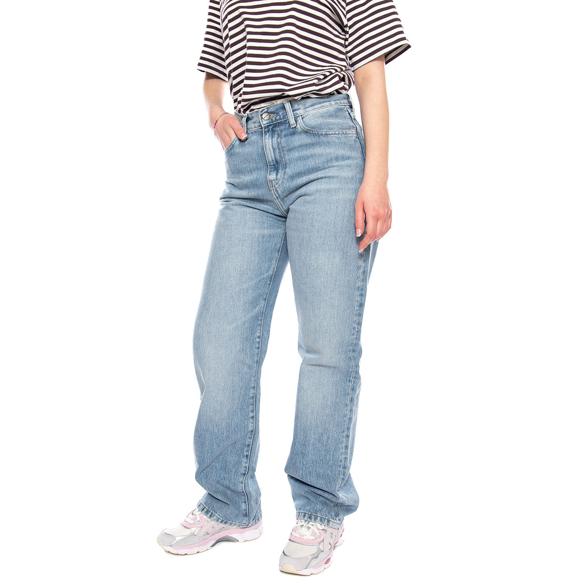 W' Noxon Pant Blue - Pantaloni Denim Jeans Donna Blu I031920 01WU CARHARTT WIP 