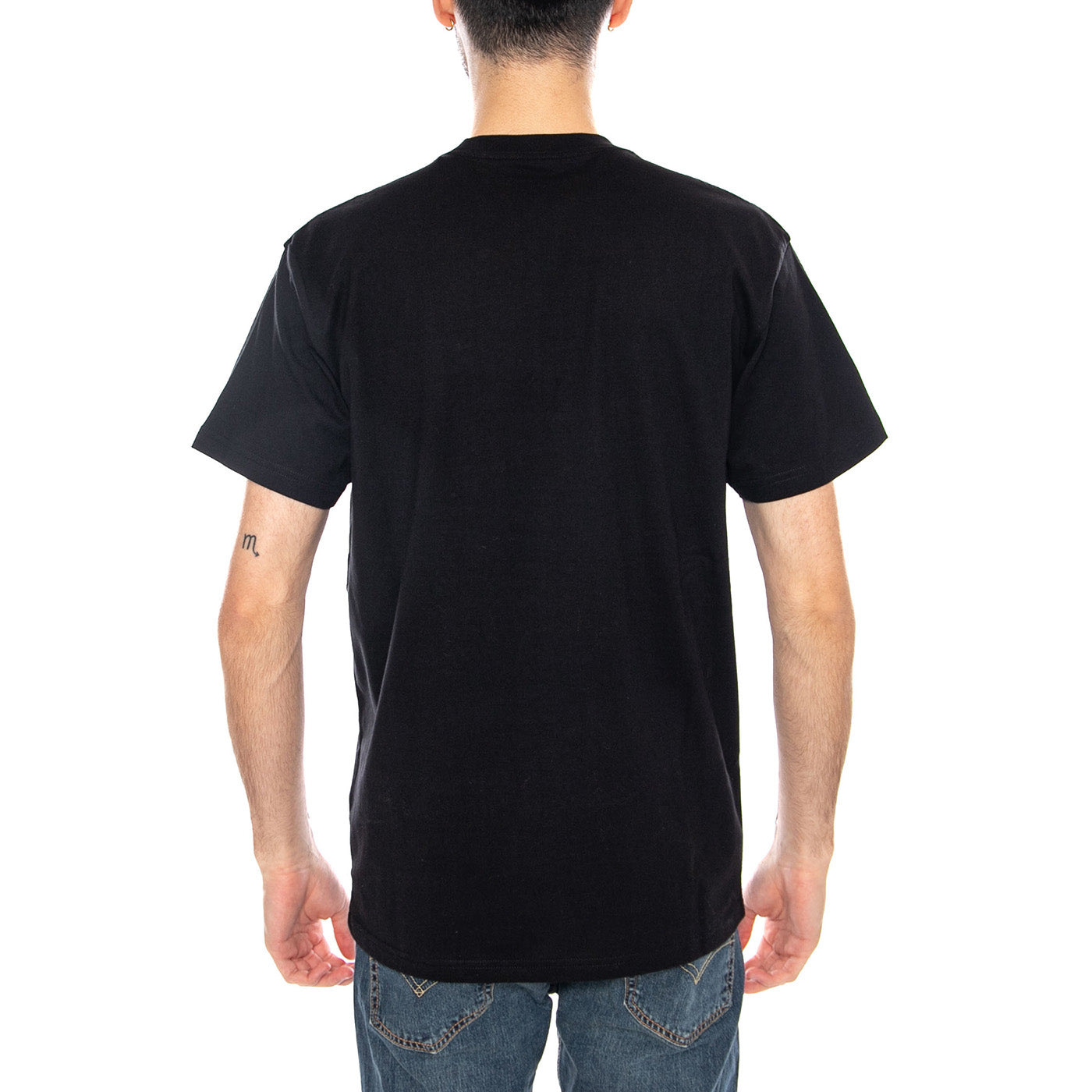 S/S Pocket Heart T-Shirt Black / Black - Maglietta Girocollo Uomo Nera I032128 00EXX CARHARTT WIP 