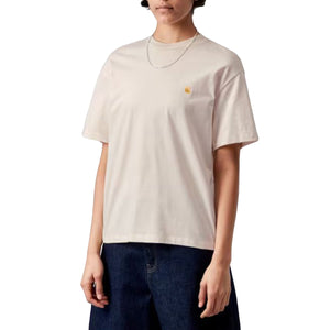 W' S/S CHASE T-SHIRT NATURAL / GOLD - Maglietta Girocollo Donna Beige I033045 0OMXX CARHARTT WIP 
