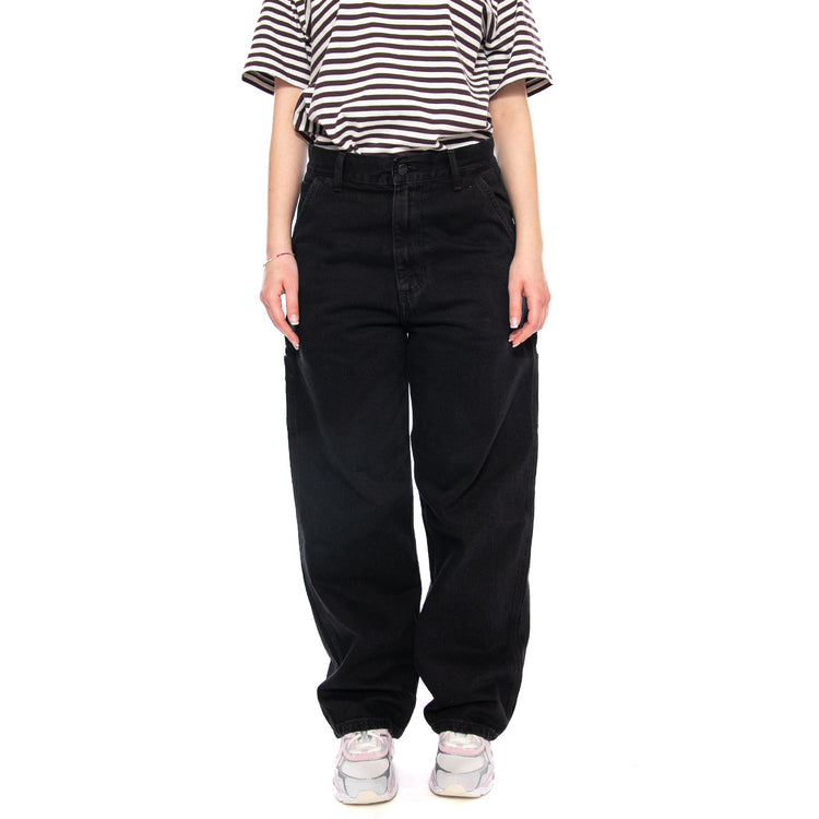 W' Brandon Single Knee Pant Black - Pantaloni Denim Jeans Donna Neri I034225 8906 CARHARTT WIP 