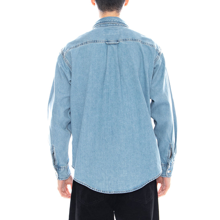 L/S Lucas Shirt - Camicia Uomo Blu I034525 0135 CARHARTT WIP 