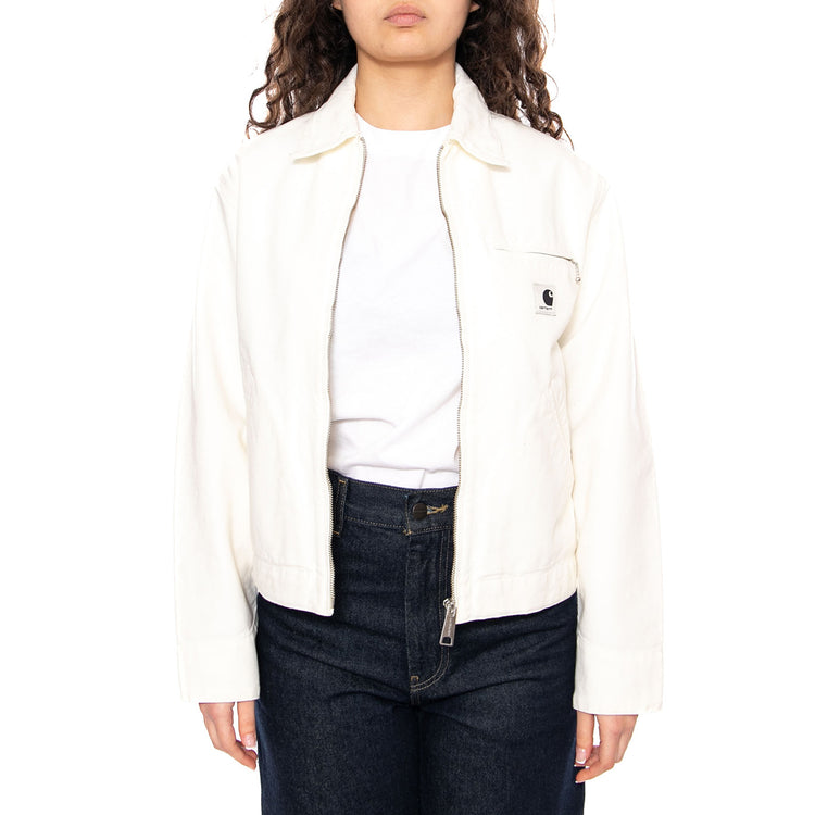 W' OG Detroit Jacket Wax / Wax - Giacca Donna Bianca I034844 0DJ02 CARHARTT WIP 