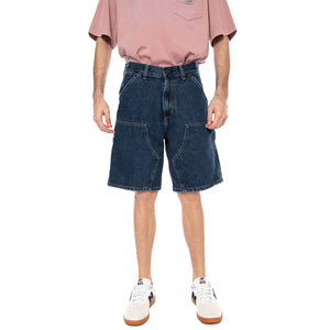 Double Knee Short Blue - Bermuda Denim Jeans Uomo Blu I034867 0106 CARHARTT WIP 
