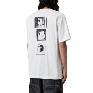 S/S CAPS T-SHIRT WHITE - Maglietta Girocollo Uomo Bianca I036012 02XX CARHARTT WIP 