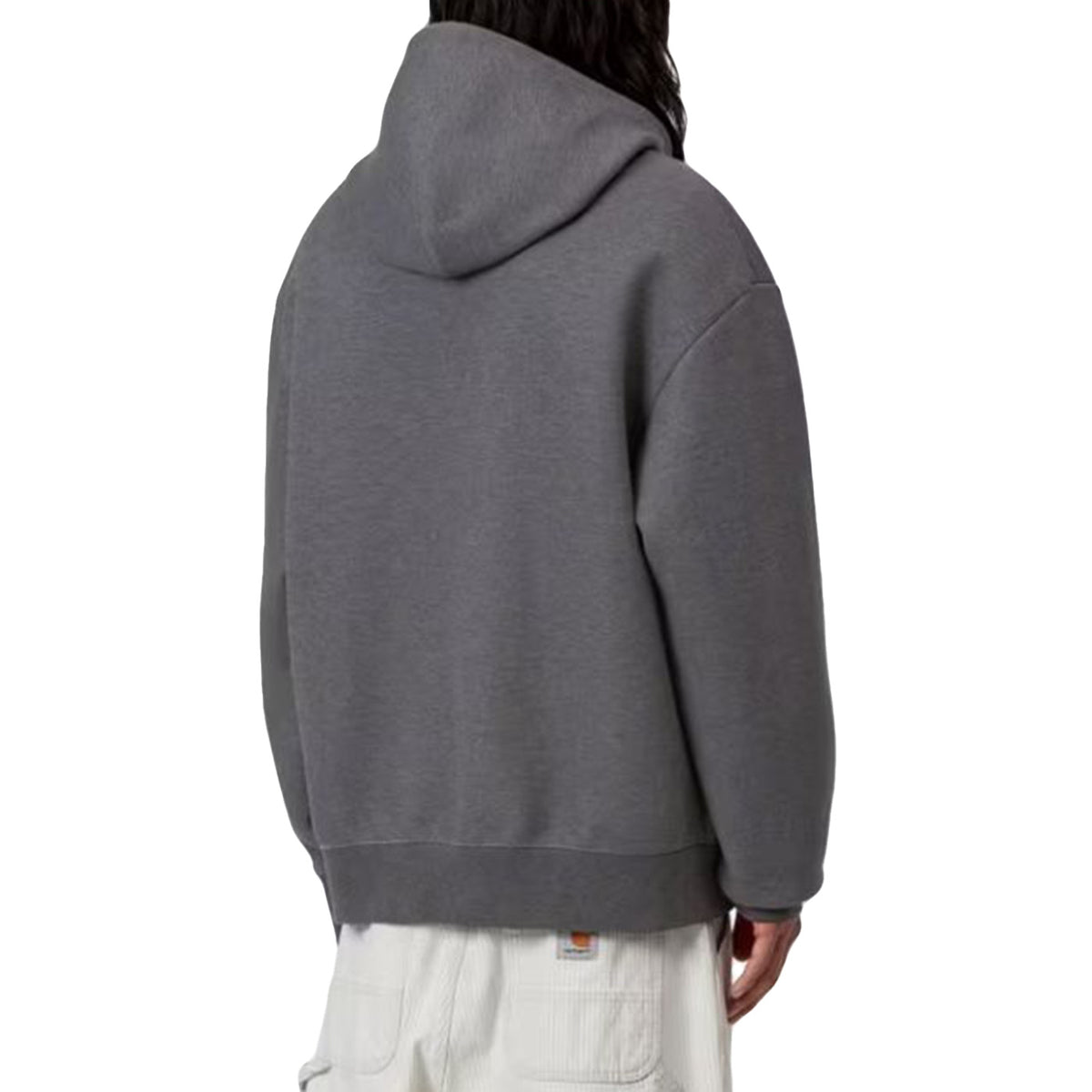 HOODED ALDA SWEAT BLACK / WHITE - Felpa con Cappuccio Uomo Grigia I036055 0D2XX CARHARTT WIP 