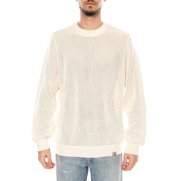 Stockton Sweater Cinnerus- Felpa Uomo Bianca I036163 3IVXX CARHARTT WIP 