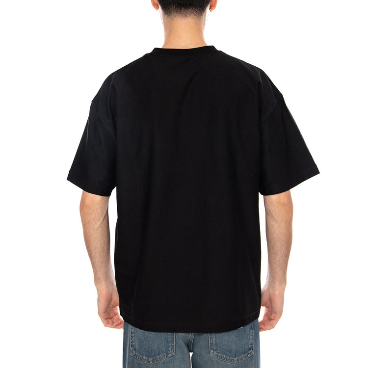 S/S WIP LABEL T-SHIRT BLACK - Maglietta Girocollo Uomo Nera I036180 89XX CARHARTT WIP 