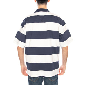 S/S Delray Polo Delray Stripe, Blue - Polo Uomo Bianca / Blu I036187 3LEXX CARHARTT WIP 
