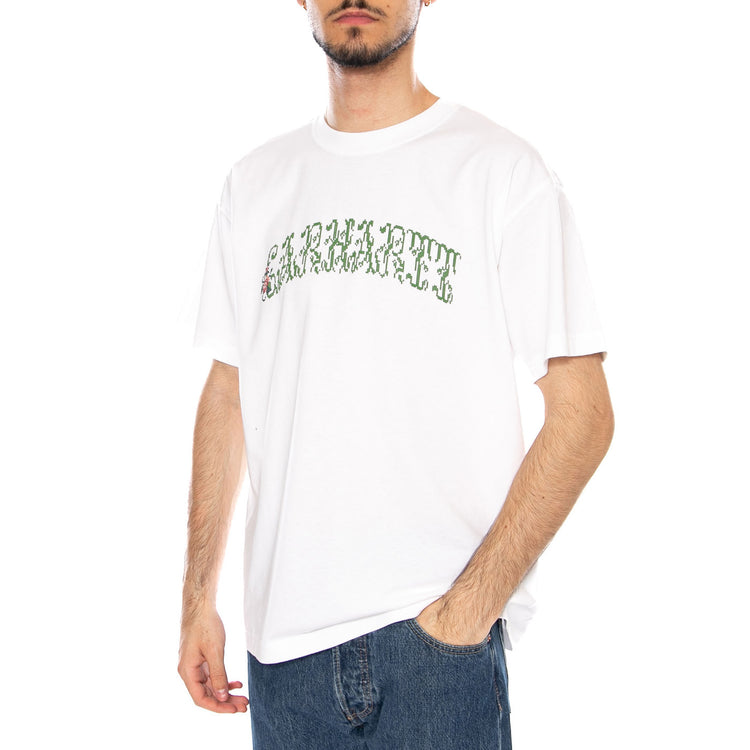 S/S MONOGRAM T-SHIRT - Maglietta Girocollo Uomo Bianca I036212 02XX CARHARTT WIP 