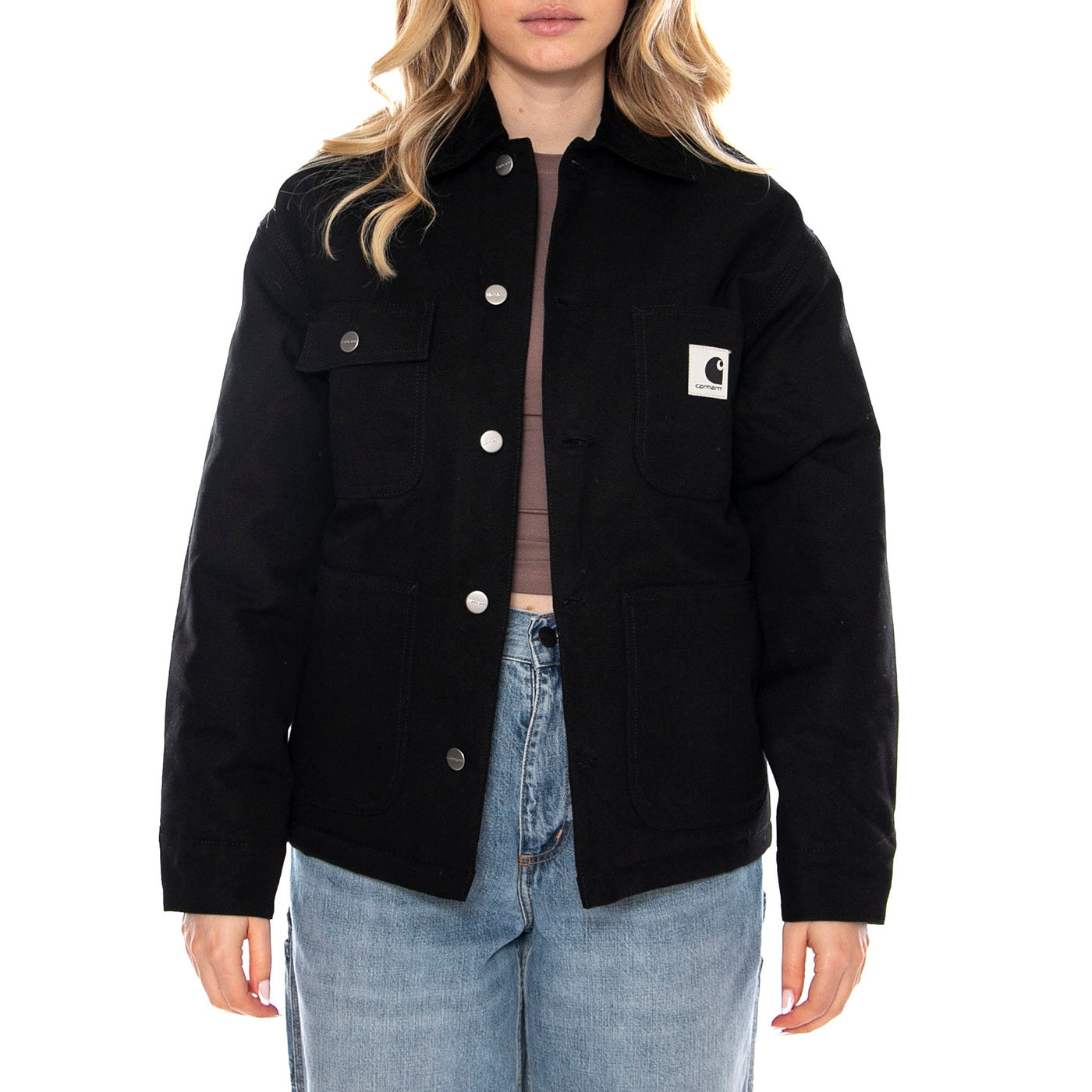 W' OG Michigan Coat Black / Black - Giacca Donna Nera I036315 0 CARHARTT WIP 