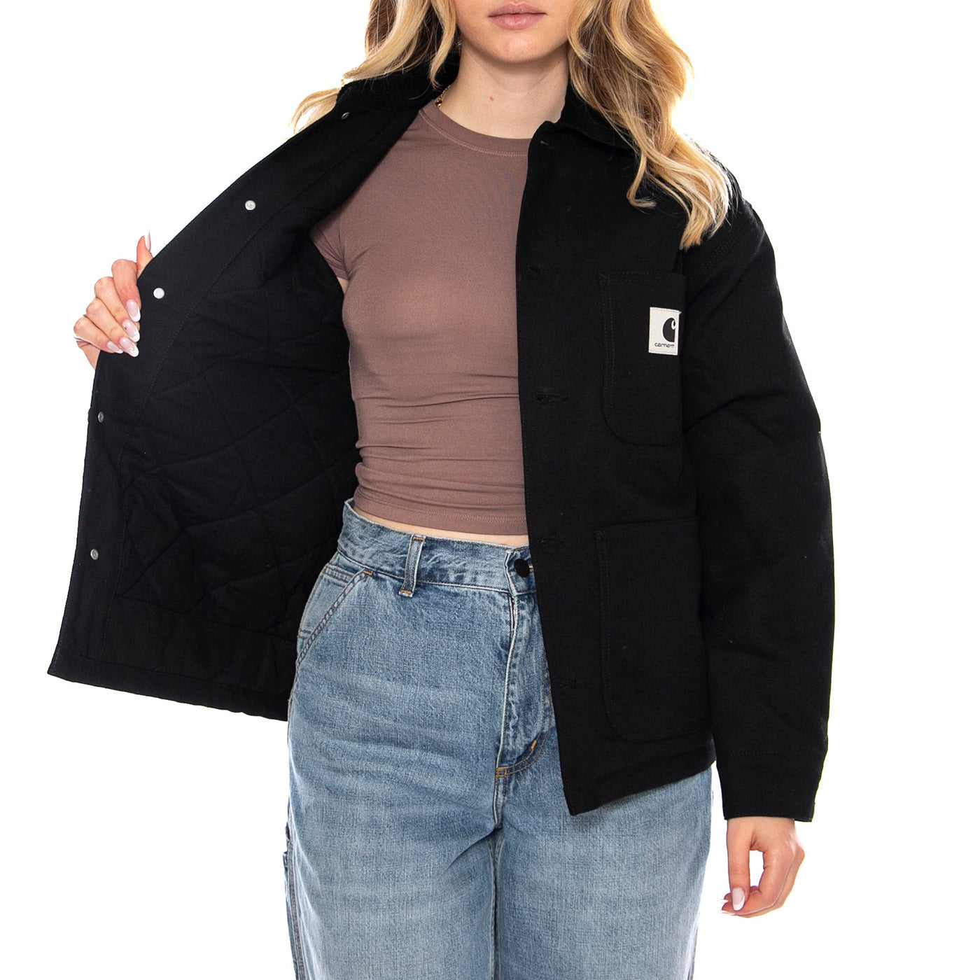 W' OG Michigan Coat Black / Black - Giacca Donna Nera I036315 0 CARHARTT WIP 
