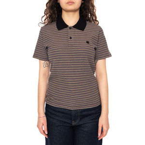 W' S/S Dion Polo Dion Stripe, Lily - Polo Donna Multicolore I036355 3LAXX CARHARTT WIP 