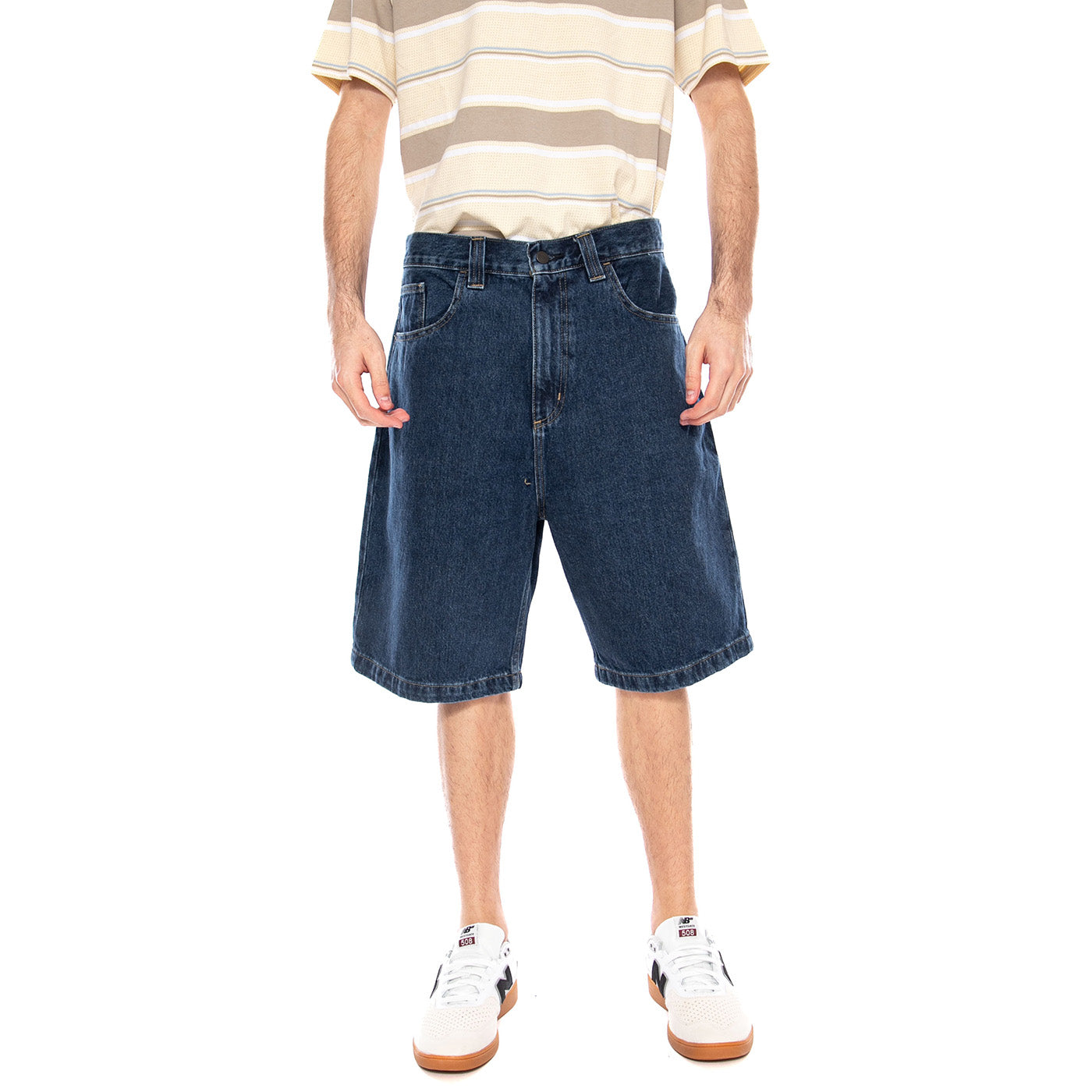 Brandon Short Blue - Bermuda Denim Jeans Uomo Blu I037161 0106 CARHARTT WIP 