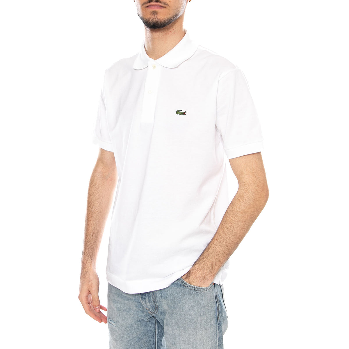 Maglietta M/C - Polo Bianca con Logo Lacoste 1212 001 LACOSTE 