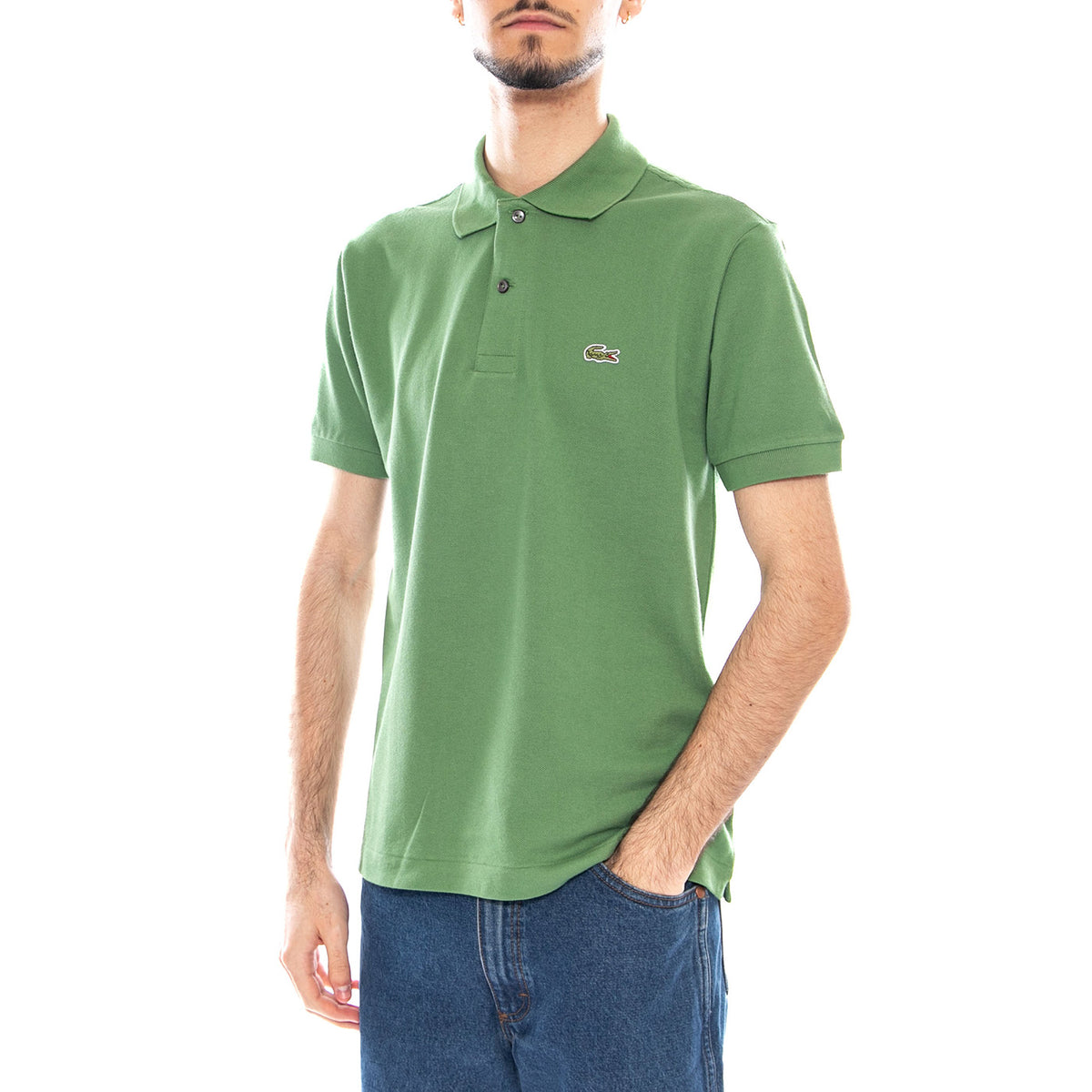 MAGLIETTA M/C - Polo Uomo Maniche Corte Verde 1212 02M LACOSTE 