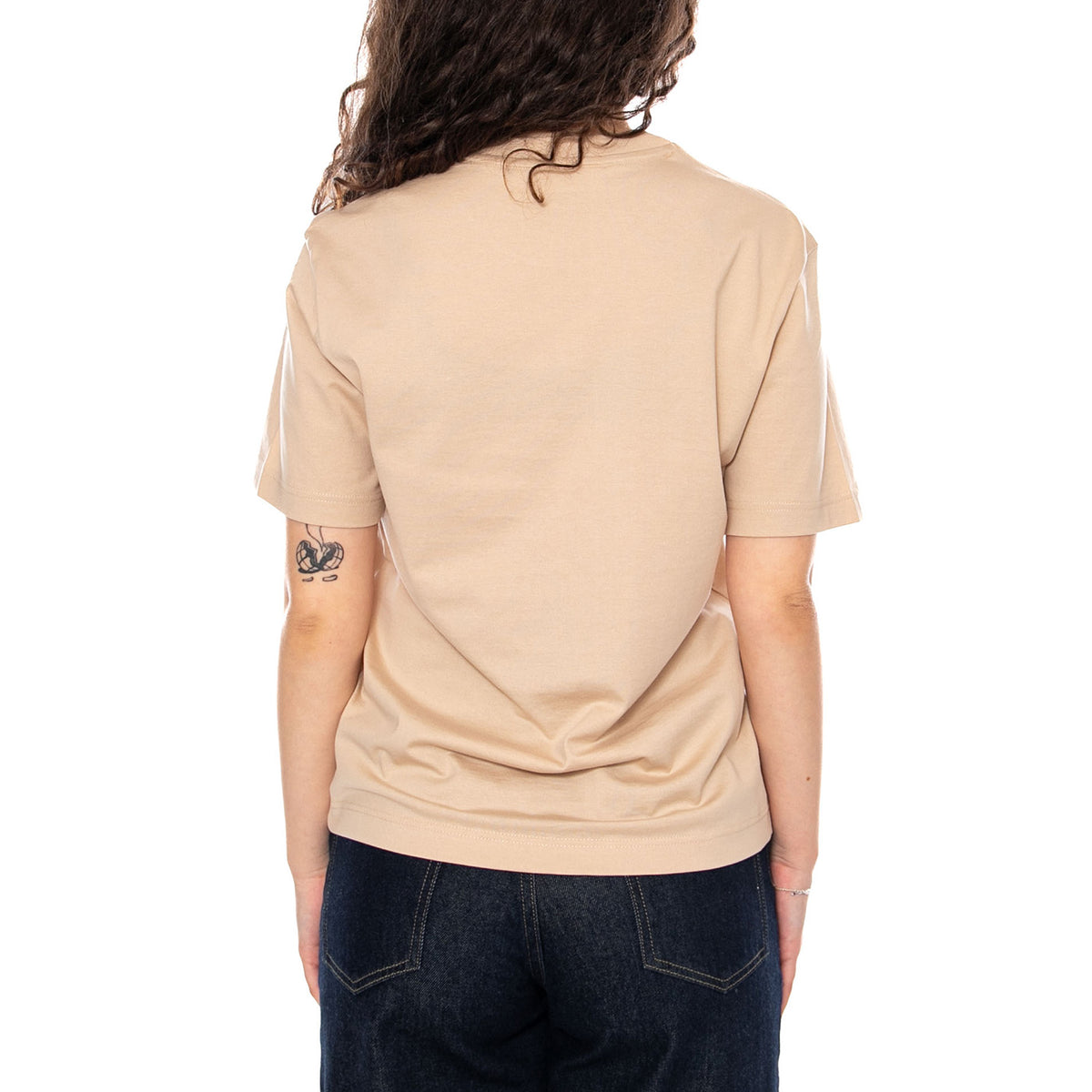 T-SHIRT Beige - Maglietta Girocollo Donna Beige TF7215 X6F LACOSTE 