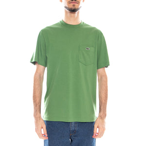 T-Shirt - Maglietta Girocollo Lacoste con Taschino Uomo Verde TH2827 02M LACOSTE 