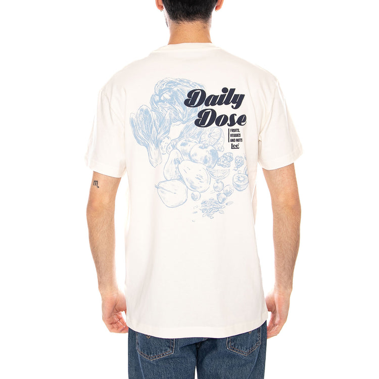 DAILY DOSE TEE NATURAL - Maglietta Girocollo Uomo Bianca 112376393 WHT LEE 